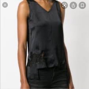 Helmut Lang Deconstructed Silk & Lace Tank Small S